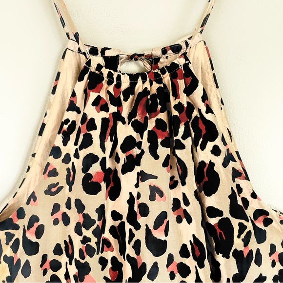 Urban Outfitters Kendal Leopard Print Tiered Romper Size M EUC - Picture 10 of 12